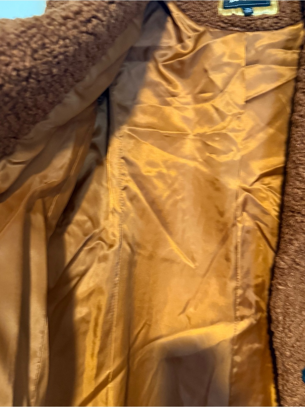 Sam Edelman Plush Teddy Jacket in Rust Brown - Picture 5 of 5